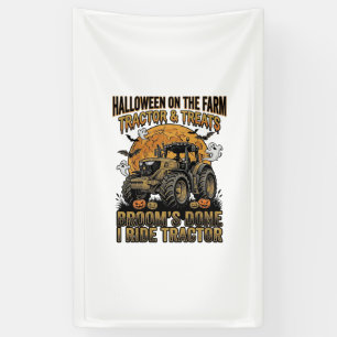 Halloween Tractor Shirt Funny Farm Witch Ride Desi Banner