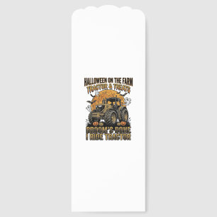 Halloween Tractor Shirt Funny Farm Witch Ride Desi Bookmarks