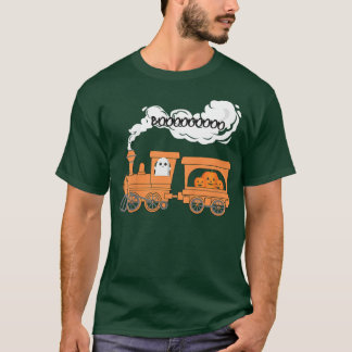 Halloween Train Boo Funny Ghost Pumpkin ToddlerBoy T-Shirt