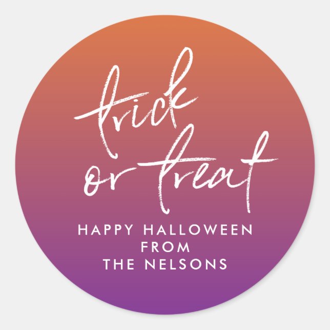 Halloween treat bag sticker (Front)