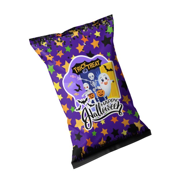 Halloween Treat Chip Bag Wrappers Party Favors Notepad (Halloween Chip Bag Wrapper Party Favor)