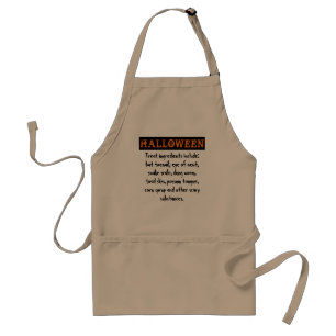Halloween Treat Ingredients Scary Stuff Adult Apro Apron