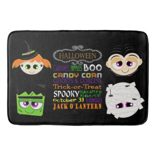 Halloween Treats And Frights Bath Mat