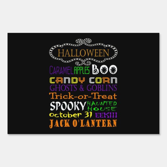 Halloween Treats And Frights Yard Sign (Front)