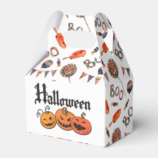 Halloween Treats  Favor Box (Front Side)