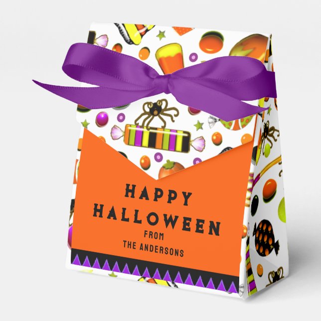 Halloween Treats Favor Box (Front Side)