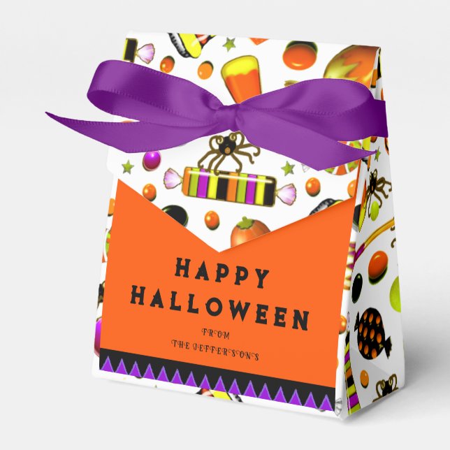 Halloween Treats Favor Box (Front Side)