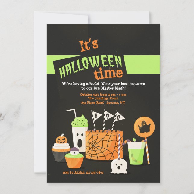 Halloween Treats Invitation (Front)