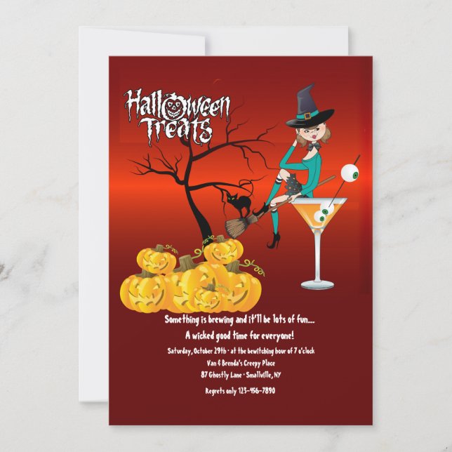 Halloween Treats Invitation (Front)