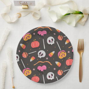 Halloween Treats Paper Plates