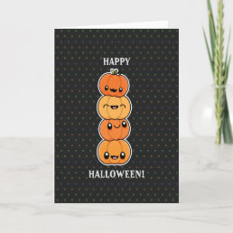 Halloween Treats Pumpkins Holiday Card