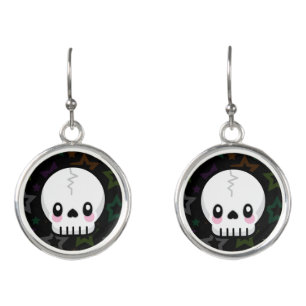 Halloween Treats skull drop earrings