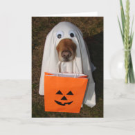 Halloween Treats with Ghost Dog and Goodie Bag Card