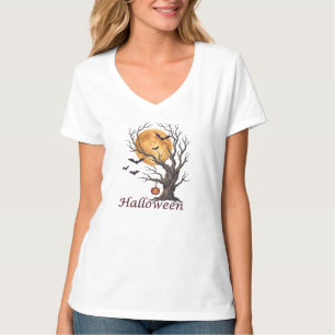 Halloween Tree and Pumpkin Jack-o'-Lantern T-Shirt