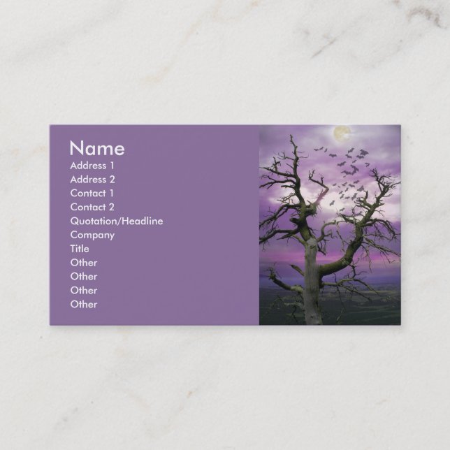 Halloween Tree Business Card (Front)