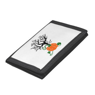 Halloween tree Fall Shirts Halloween Sweatshirt Trifold Wallet