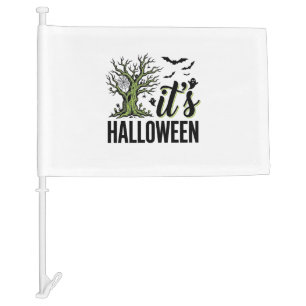 Halloween Tree Its Halloween Vintage Spooky_1 Car Flag