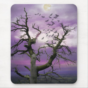 Halloween Tree Mouse Pad