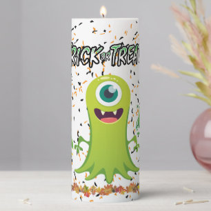 Halloween Trick of Treat Mummy's Lair Pillar Candle