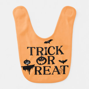 HALLOWEEN TRICK OR TREAT BABY BIB