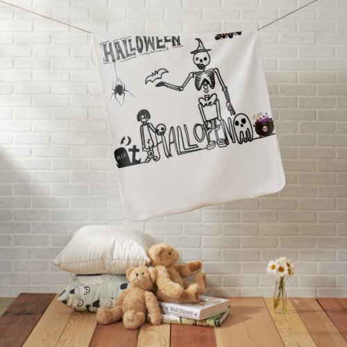 Halloween Trick or Treat Baby Blanket