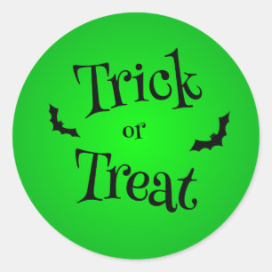 Halloween trick or Treat Badge Classic Round Stick Classic Round Sticker