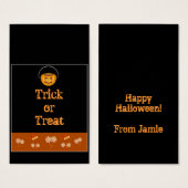 Halloween Trick or Treat Bag Cards (Front & Back)
