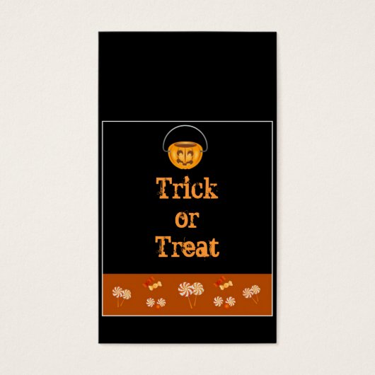 Halloween Trick or Treat Bag Cards (Front)