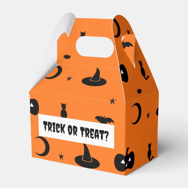 Halloween Trick or Treat Bag Favor Boxes (Front Side)