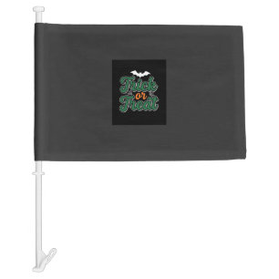 Halloween Trick or Treat Bat Web Design_1 Car Flag