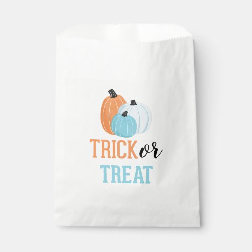 Halloween Trick or Treat Blue Pumpkins Favor Bag