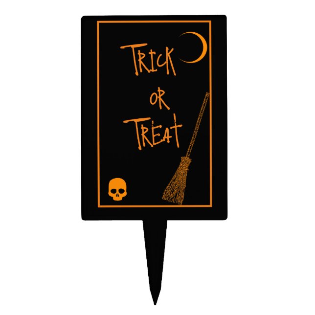 Halloween Trick or Treat  Cake Topper (Front)