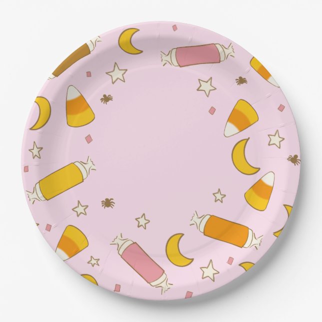 Halloween Trick or Treat Candy Classics Party  Paper Plates (Front)