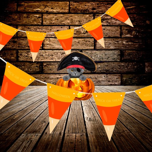 Halloween Trick or Treat Candy Corn Bunting Flags