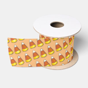 Halloween Trick-or-Treat Candy Corn Candies Autumn Satin Ribbon