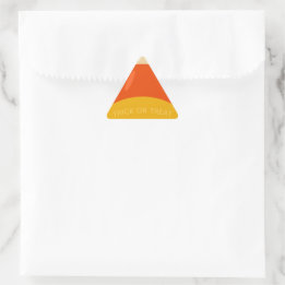 Halloween Trick or Treat Candy Corn Triangle Sticker