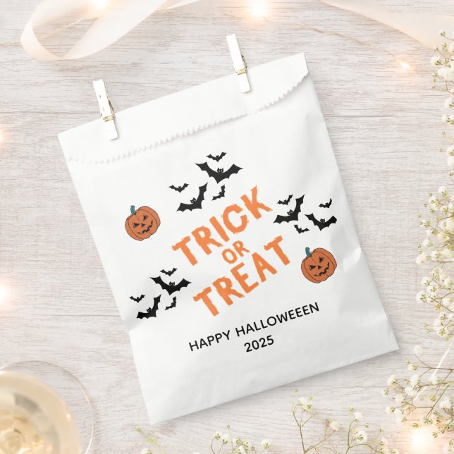 Halloween Trick or Treat Candy Favor Bag (Clipped)