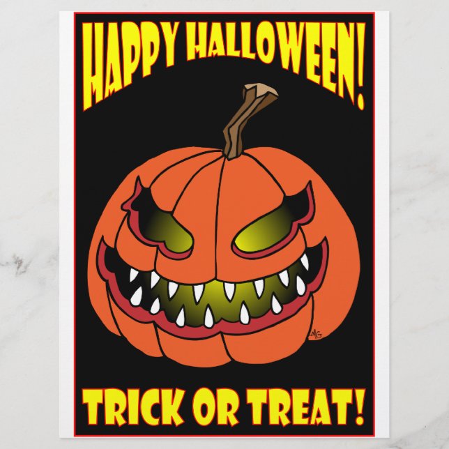 HALLOWEEN TRICK OR TREAT CARDS -1 FLYER (Front)