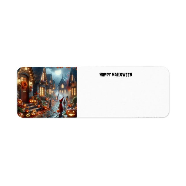 Halloween trick or treat children label (Front)