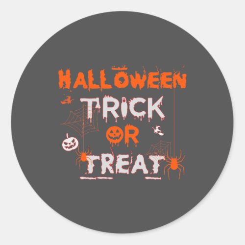 Halloween Trick or Treat Classic Round Sticker