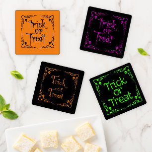 Halloween Trick or Treat Coaster Set