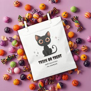 Halloween Trick or Treat – Custom Cute Black Cat Favor Bag