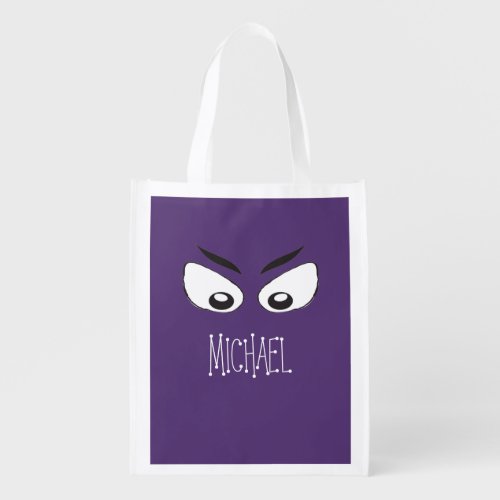 Halloween Trick or Treat Cute Whimsical Ghost Grocery Bag