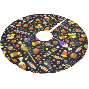 Halloween Trick-or-Treat Decor Brushed Polyester Tree Skirt