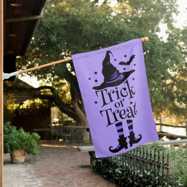 Halloween Trick or Treat Decoration House Flag  (In SItu)