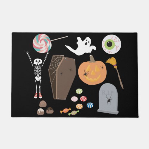 Halloween Trick or Treat Doormat