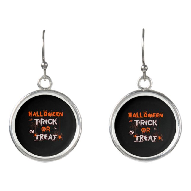 Halloween Trick or Treat Earrings (Front)
