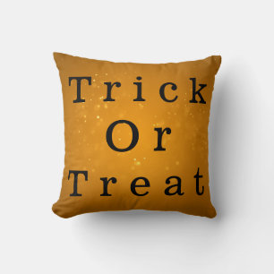 Halloween Trick or Treat Fall Decor Throw Pillow