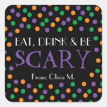 Halloween Trick or Treat Favor Sticker