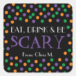 Halloween Trick or Treat Favor Sticker